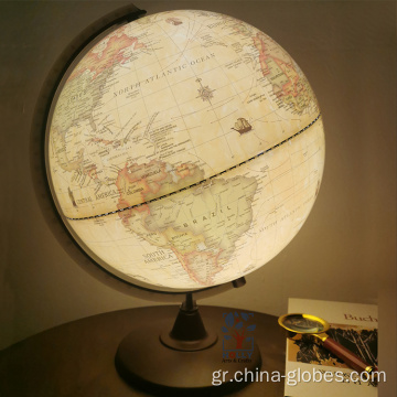 Φωτιζόμενο Antique Desk Globe με ονόματα